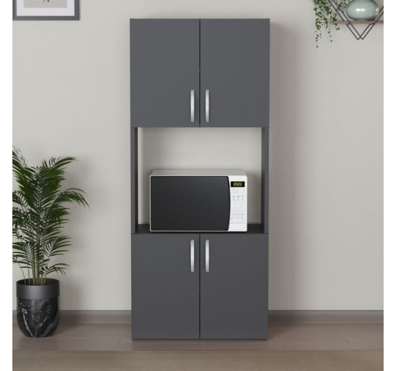 Ντουλάπα κουζίνας Armado Megapap χρώμα ανθρακί 60x32x140εκ.