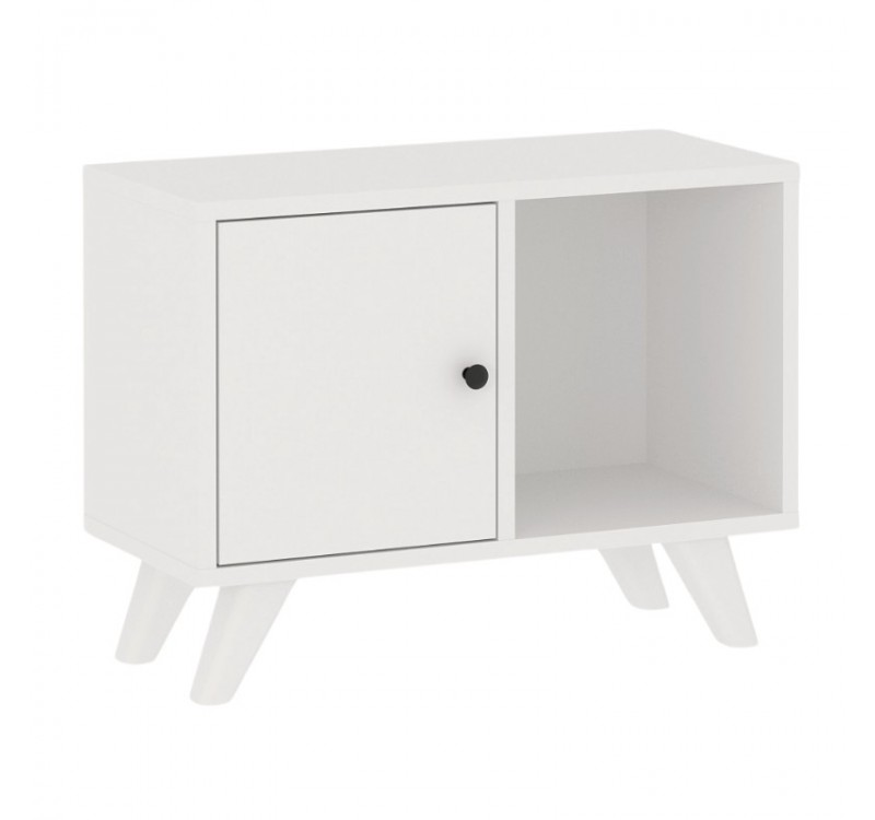 Κομοδίνο Rico Megapap χρώμα λευκό 65,2x30x49εκ.