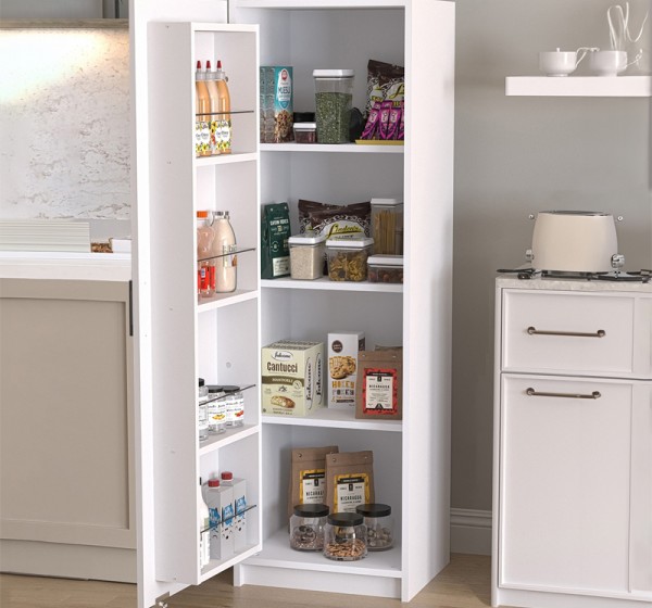 Ντουλάπι κουζίνας - μπάνιου Altay Megapap χρώμα λευκό 48,9x44,1x155,5εκ.