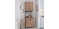 Έπιπλο κουζίνας Sedef Megapap χρώμα pine oak 61x40x202,1εκ.