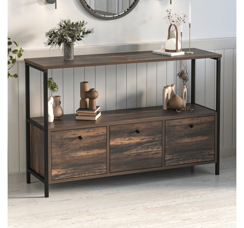 Μπουφές Mars Megapap χρώμα rustic καρυδί 122x36x80,1εκ.