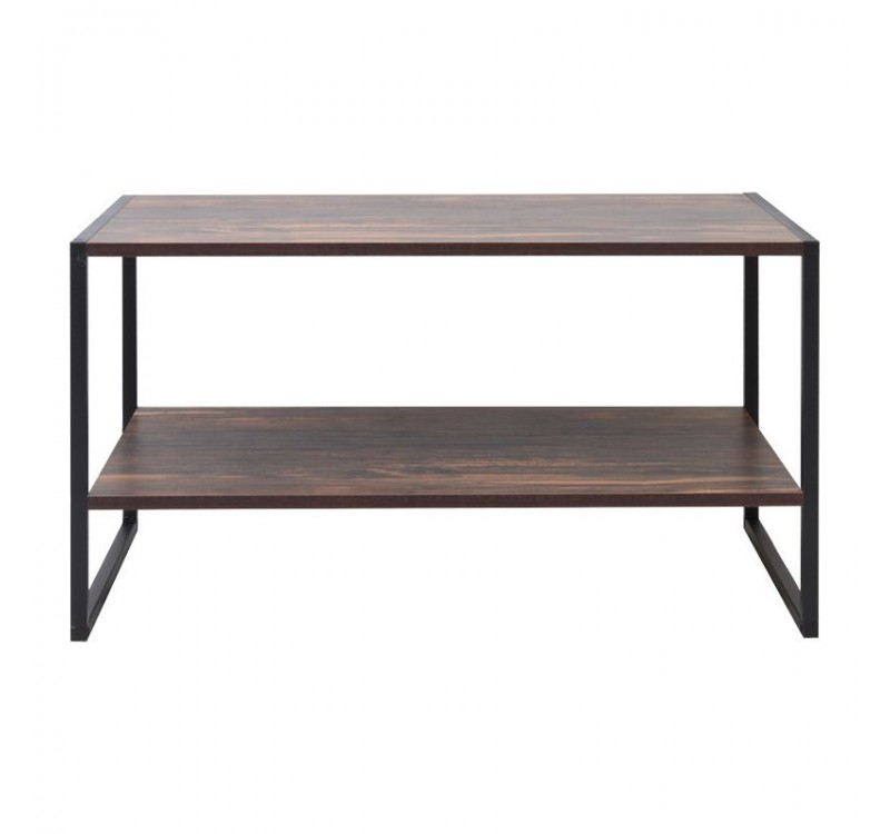 Τραπεζάκι σαλονιού Giza Megapap χρώμα rustic καρυδί 90,2x50,3x50,4εκ.