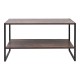 Τραπεζάκι σαλονιού Giza Megapap χρώμα rustic καρυδί 90,2x50,3x50,4εκ.