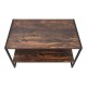 Τραπεζάκι σαλονιού Giza Megapap χρώμα rustic καρυδί 90,2x50,3x50,4εκ.