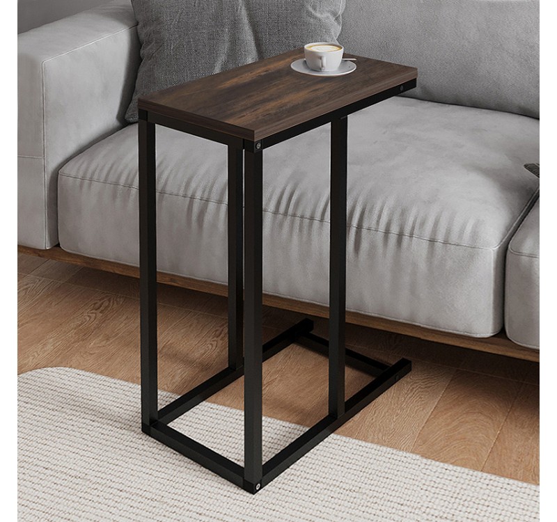 Τραπεζάκι βοηθητικό Agiro Megapap χρώμα rustic καρυδί 45,7x25,5x62,9εκ.