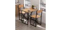 Τραπεζαρία Maysa Megapap Σετ 3 τμχ χρώμα pine oak 72,5x52,5x71,8εκ.