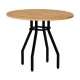 Τραπέζι Roma Megapap χρώμα pine oak Ø80x75εκ.