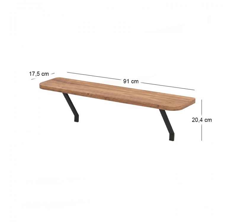 Ραφιέρα τοίχου Barca Megapap χρώμα pine oak 91x17,5x20,4εκ.