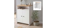 Παπουτσοθήκη - Ντουλάπι Efsun Megapap χρώμα λευκό - sapphire oak 62x35x86εκ.