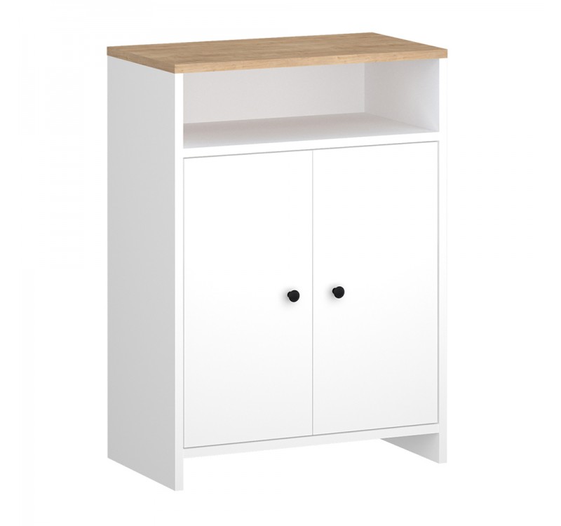 Παπουτσοθήκη - Ντουλάπι Efsun Megapap χρώμα λευκό - sapphire oak 62x35x86εκ.
