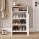 Παπουτσοθήκη - Ντουλάπι Talsa Megapap χρώμα λευκό - sapphire oak 50x35,3x86εκ.