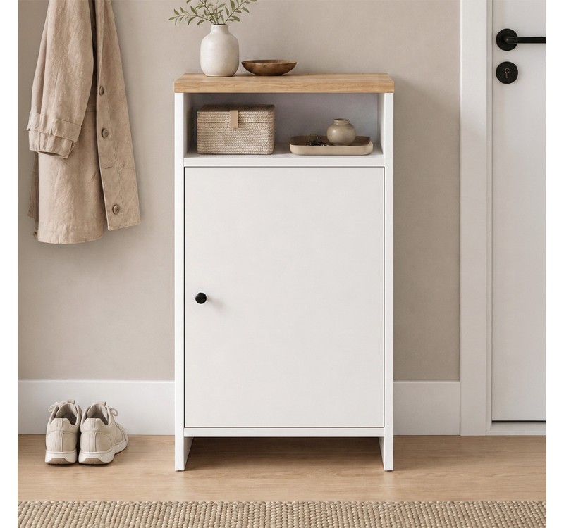Παπουτσοθήκη - Ντουλάπι Talsa Megapap χρώμα λευκό - sapphire oak 50x35,3x86εκ.