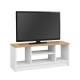 Έπιπλο τηλεόρασης Bahama Megapap χρώμα λευκό - sapphire oak 120x35x46,5εκ.
