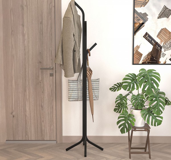 Καλόγερος Triad Megapap μεταλλικός χρώμα μαύρο 37,5x37,5x146,8εκ.