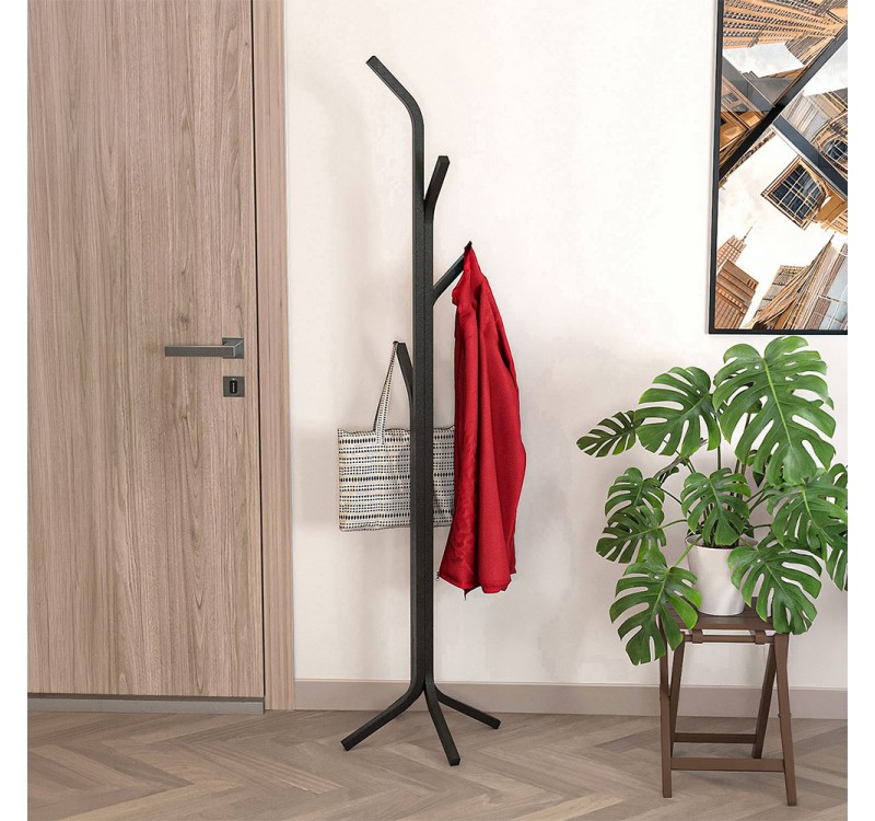 Καλόγερος Triad Megapap μεταλλικός χρώμα μαύρο 37,5x37,5x146,8εκ.