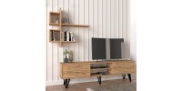 Σύνθεση τηλεόρασης Salerno Megapap χρώμα sapphire oak 180x35x51εκ.