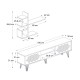 Σύνθεση τηλεόρασης Salerno Megapap χρώμα sapphire oak 180x35x51εκ.