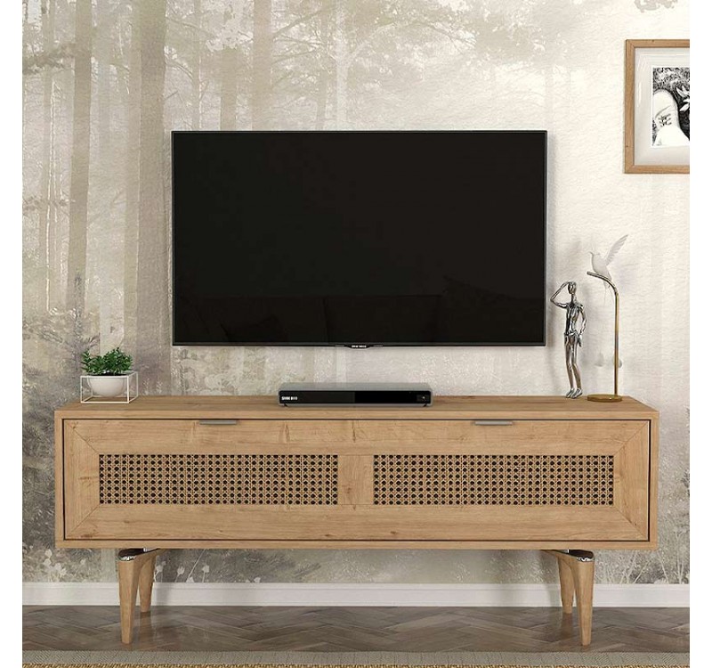 Έπιπλο τηλεόρασης Sirona Megapap χρώμα sapphire oak 140x30x55εκ.