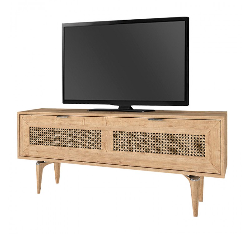 Έπιπλο τηλεόρασης Sirona Megapap χρώμα sapphire oak 140x30x55εκ.