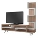 Έπιπλο τηλεόρασης Granada Megapap χρώμα λευκό - cordoba 149,5x29,5x120εκ.