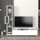 Σύνθεση τηλεόρασης Tulip Megapap χρώμα λευκό 160x29,5x160εκ.