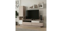 Σύνθεση τηλεόρασης Almeria Megapap χρώμα λευκό - cordoba 149x29,5x117εκ.