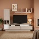 Σύνθεση τηλεόρασης Almeria Megapap χρώμα λευκό - cordoba 149x29,5x117εκ.