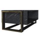 Τραπεζάκι σαλονιού Serina Megapap χρώμα μαύρο εφέ μαρμάρου 107x60x40εκ.