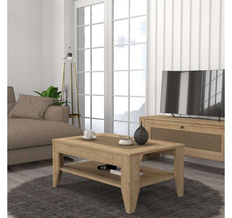 Τραπεζάκι σαλονιού Madura Megapap χρώμα sapphire oak 90x60x40εκ.