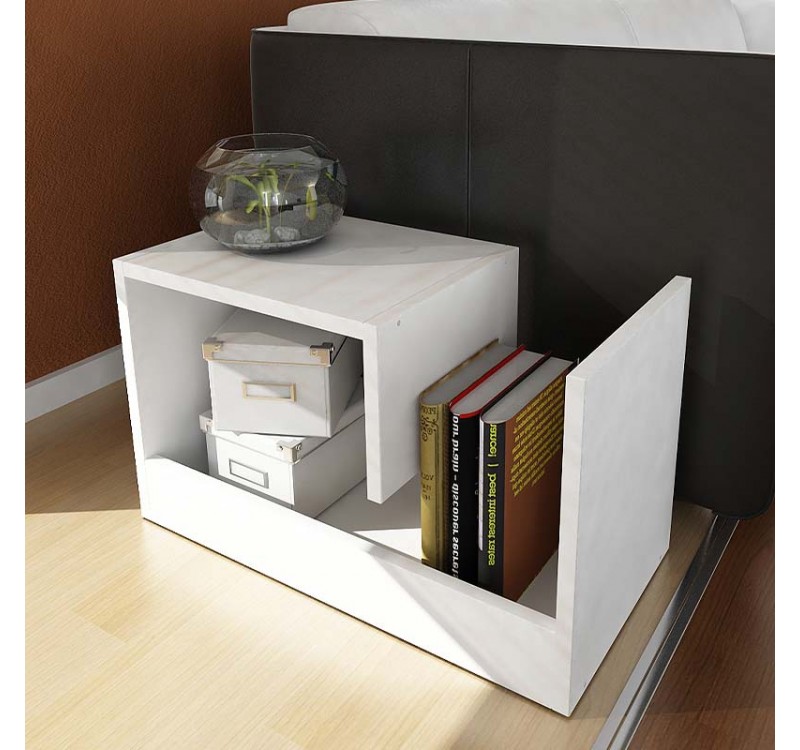 Τραπεζάκι βοηθητικό Rosana Megapap χρώμα λευκό 35x29,5x60εκ.