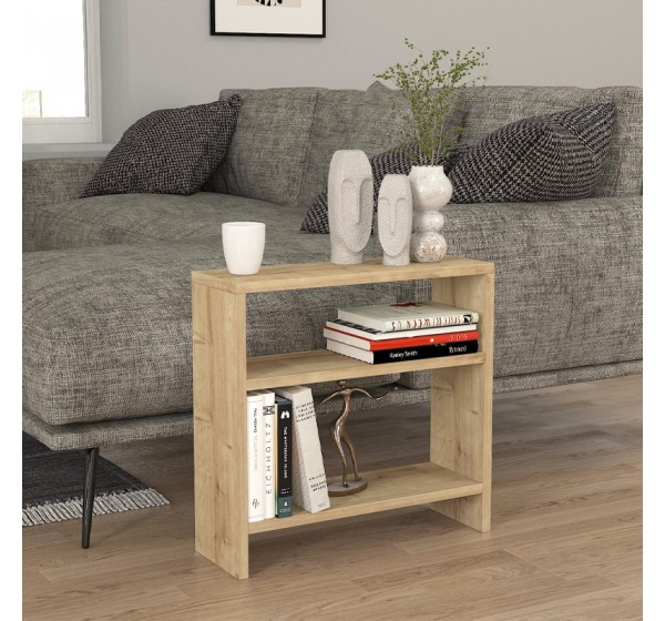 Τραπεζάκι βοηθητικό Silvanus Megapap χρώμα sapphire oak 51x17,5x49εκ.