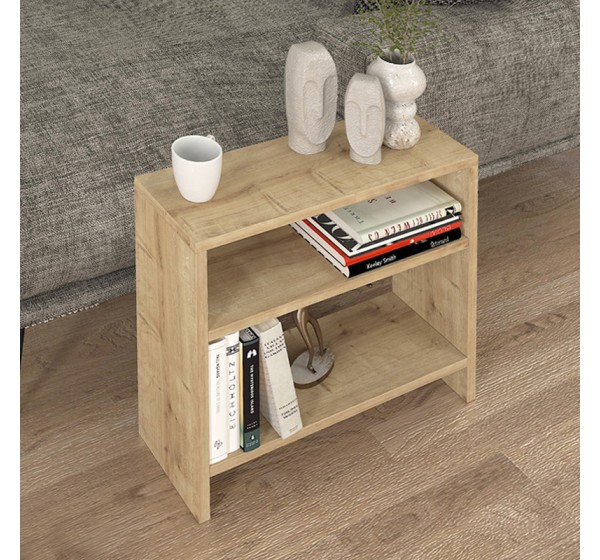 Τραπεζάκι βοηθητικό Silvanus Megapap χρώμα sapphire oak 51x17,5x49εκ.