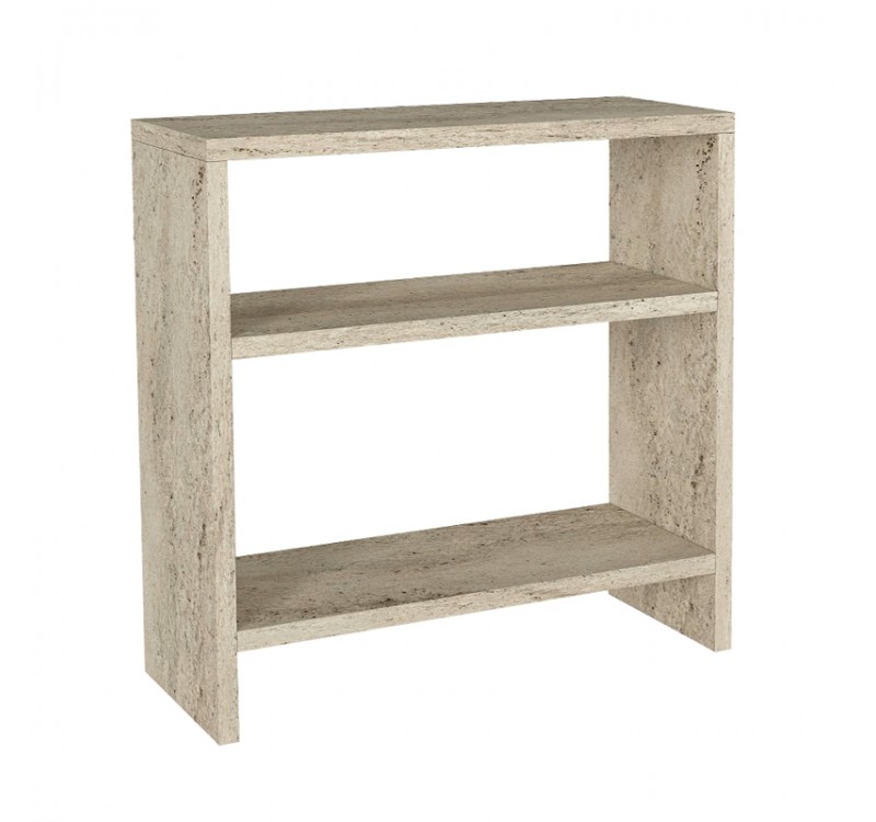 Τραπεζάκι βοηθητικό Silvanus Megapap χρώμα travertine 51x17,5x49εκ.