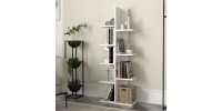 Βιβλιοθήκη Tree Megapap χρώμα λευκό 45x21,4x121,8εκ.