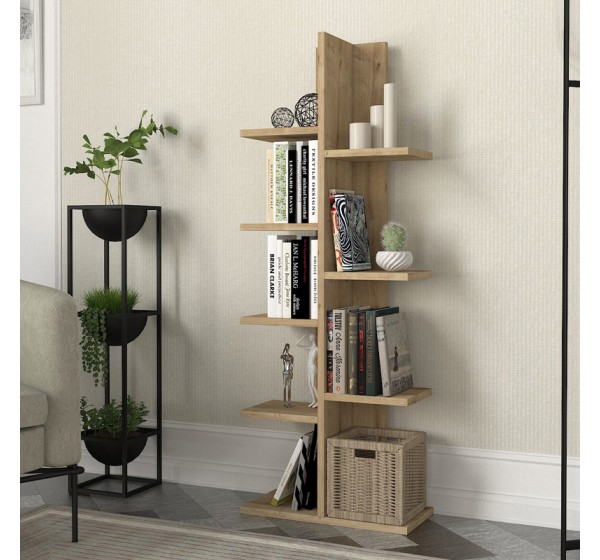 Βιβλιοθήκη Tree Megapap χρώμα sapphire oak 45x21,4x121,8εκ.