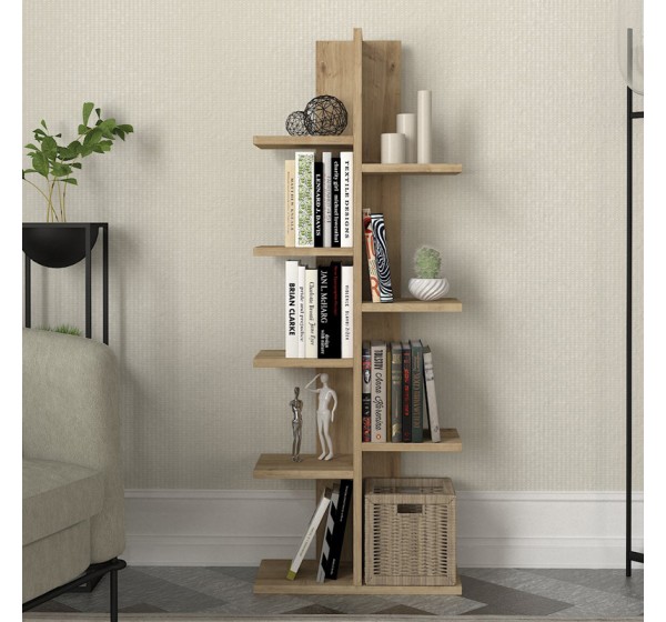 Βιβλιοθήκη Tree Megapap χρώμα sapphire oak 45x21,4x121,8εκ.