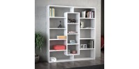 Βιβλιοθήκη Ample Megapap χρώμα λευκό 125x22x135,7εκ.