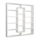 Βιβλιοθήκη Ample Megapap χρώμα λευκό 125x22x135,7εκ.