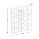 Βιβλιοθήκη Ample Megapap χρώμα μαύρο - λευκό 125x22x135,7εκ.