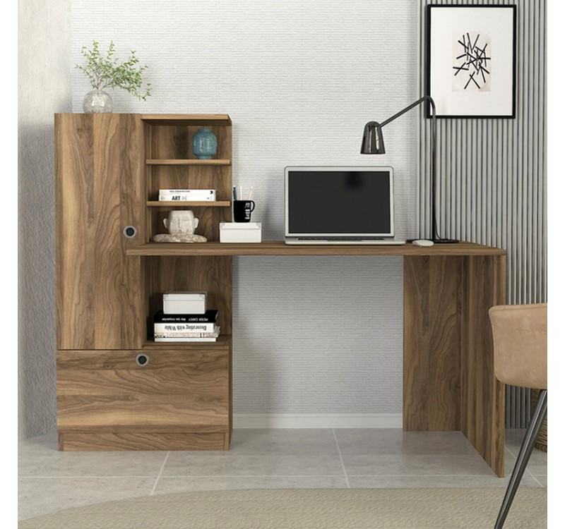 Γραφείο εργασίας Domingo Megapap χρώμα καρυδί 149,5x60x120εκ.