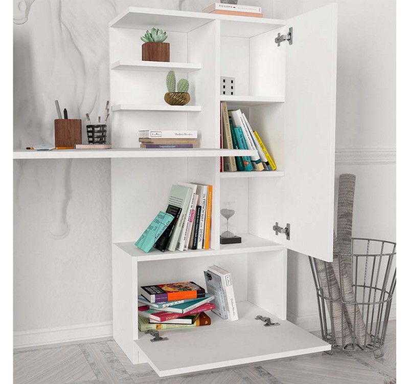 Γραφείο εργασίας Merino Megapap χρώμα λευκό 149,5x61,8x120εκ.