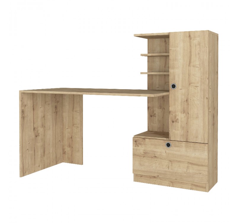 Γραφείο εργασίας Merino Megapap χρώμα sapphire oak 149,5x61,8x120εκ.