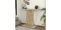 Κονσόλα Gravity Megapap χρώμα travertine - χρυσό 90x29,6x76,8εκ.