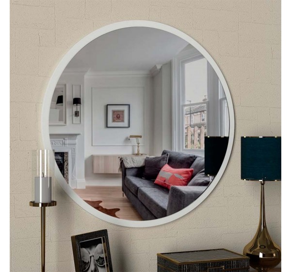 Καθρέπτης τοίχου Glob Μegapap χρώμα λευκό 59x2x59εκ.