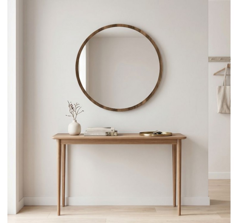 Καθρέπτης τοίχου Glob Μegapap χρώμα καρυδί 59x2x59εκ.