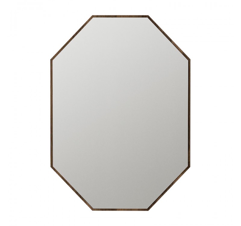 Καθρέπτης τοίχου Ursula Μegapap χρώμα καρυδί 45x2x70εκ.