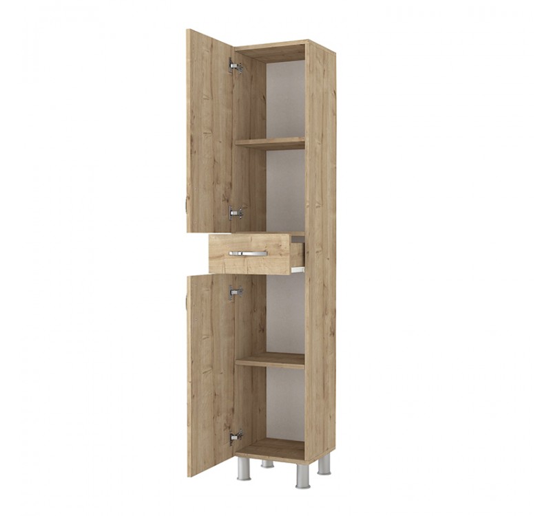 Ντουλάπι κουζίνας - μπάνιου Selina Megapap χρώμα sapphire oak 35x31x179εκ.