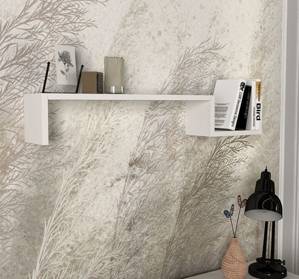 Ραφιέρα τοίχου Happy Megapap χρώμα λευκό 87,4x14,5x14,5εκ.