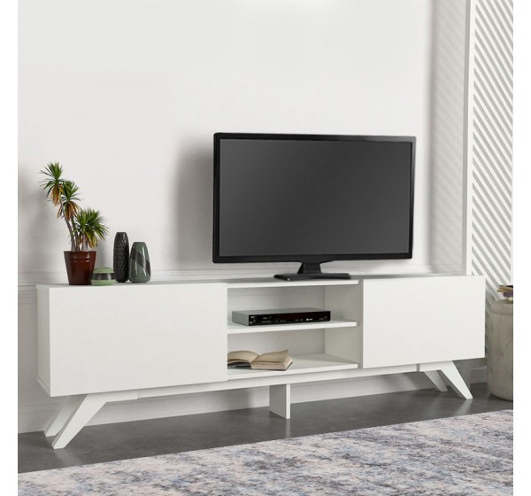 Έπιπλο τηλεόρασης Jarvis Megapap χρώμα λευκό 180x31,3x58εκ.