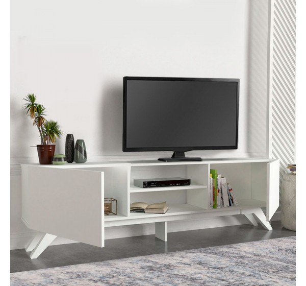 Έπιπλο τηλεόρασης Jarvis Megapap χρώμα λευκό 180x31,3x58εκ.